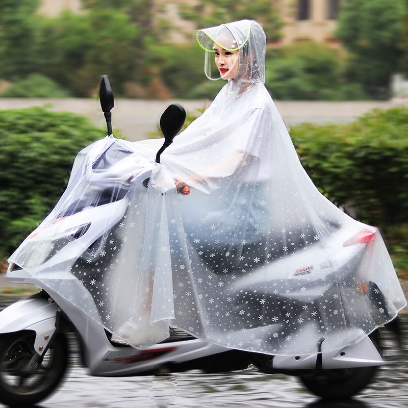 电动车摩托电瓶车雨衣单人女成人雨披韩国时尚电车骑行男透明雨批