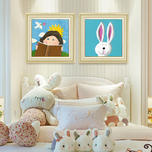 儿童房卧室装饰画床头图片