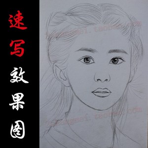 纯手绘人物速写彩铅素描画像定制代画头像照片送男女朋友生日礼物