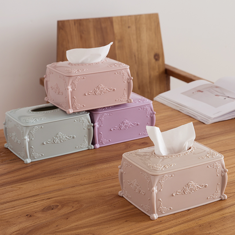 创意欧式家用客厅简约纸巾盒面纸盒抽纸餐巾纸茶几桌面北欧收纳盒