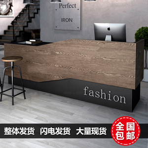  span class=h>公司 /span>前台接待台复古收银台奶茶店柜台时尚服装