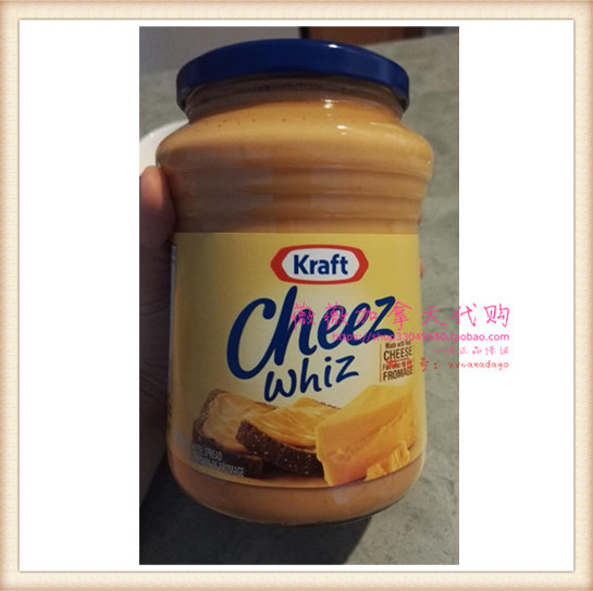 包邮 加拿大kraft cheez whiz卡夫芝士酱 酱料 900g 进口早餐零食