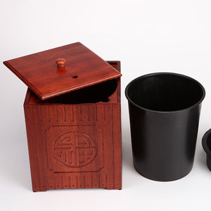 茶桶茶渣桶木图片
