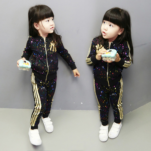 童装女童春装套装2017新款1-2-3-4-5-7-8岁6宝宝儿童韩版潮衣时尚儿童套装
