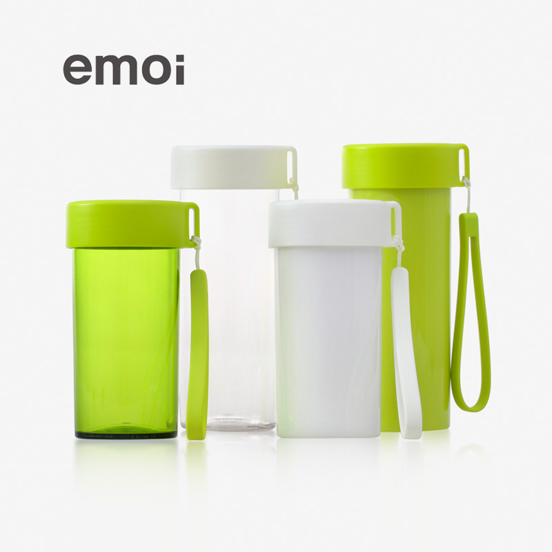 emoi 基本生活便携式环保随身杯 创意随行随手杯 防漏带提绳H1031