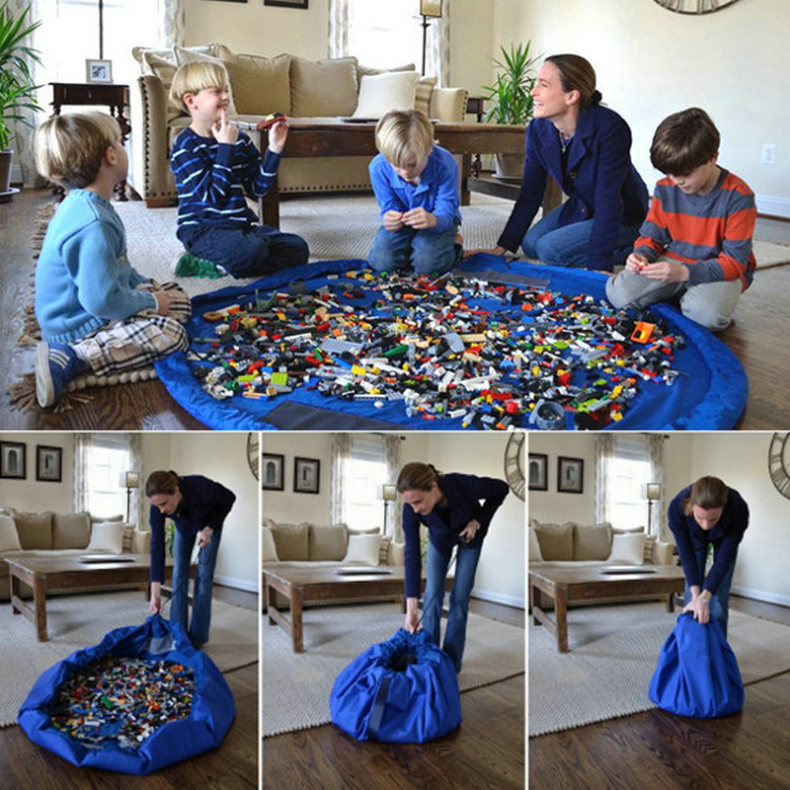 儿童玩具快速收纳袋玩具垫游戏毯乐高积木超大号整理束口袋爬行垫