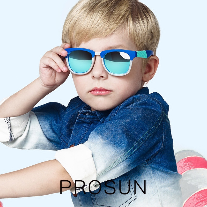 保圣儿童眼镜男女儿童太阳镜个性儿童偏光镜时尚墨镜可弯曲PK2016