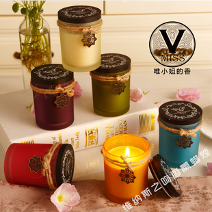 精油蜡烛香氛无烟蜡烛 香薰蜡烛进口精油纯正大豆蜡浪漫礼品包邮