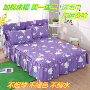 韩版花边夹棉床裙加棉床罩加厚席梦思保护床套可配三四件套特价床套
