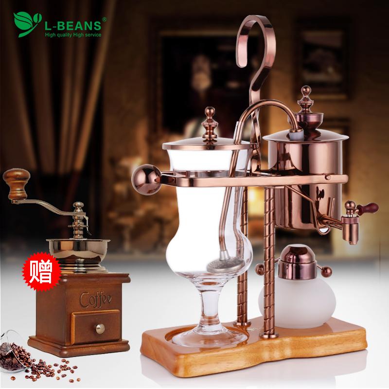 L-BEANS虹吸式咖啡壶 家用比利时壶皇家咖啡壶手动咖啡机冲煮器具