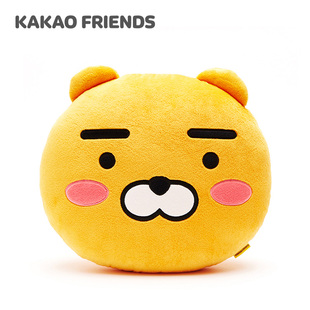 kakao friends ryan办公室午睡枕 脸型趴睡枕靠垫表情包抱枕公仔