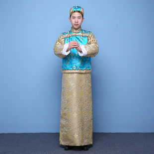 古装戏服男士地主少爷服装清朝阿哥贝勒王爷服装皇帝便服演出装男