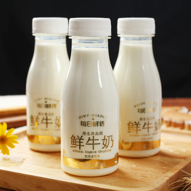 蒙牛每日鲜语鲜牛奶原生高钙纯牛奶儿童营养早餐奶250ml*10瓶装