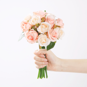 class=h>玫瑰花 /span>假花绢花艺装饰餐桌婚庆新娘手捧花束