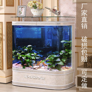 金鱼缸客厅中型图片