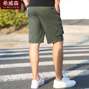 男士外穿短裤休闲宽松爸爸装图片