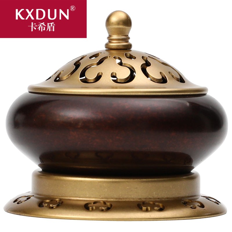 KXDUN/卡希盾香炉纯铜迷你小号热着色创意香篆炉家用室内香yy0110