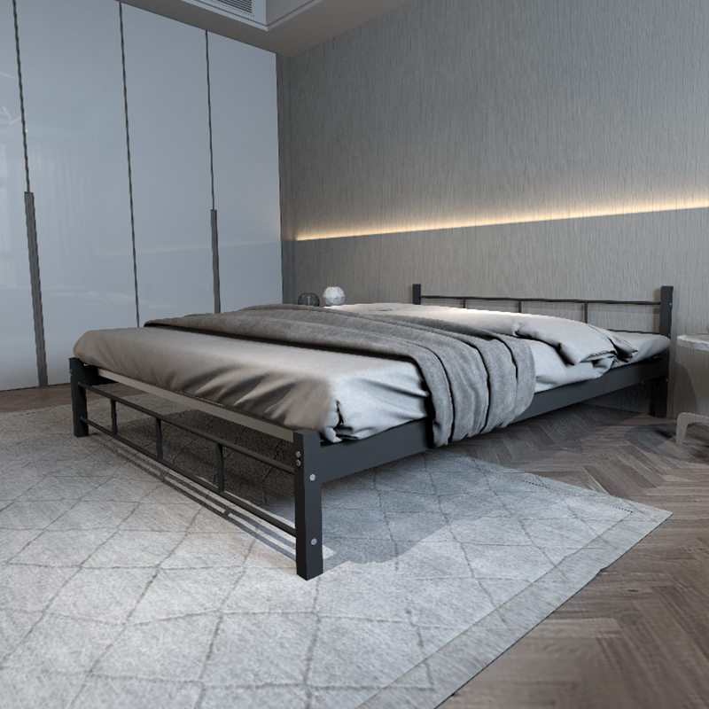 北欧简约铁艺床1.21.51.8米单人双人铁架床宿舍经济型环保钢管床