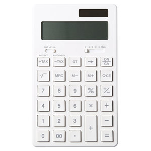 日本官网代购  span class=h>muji /span>无印良品 太阳能计算器 白