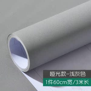 黑白灰色墙纸自粘服装店    纯色背景墙自贴防水pvc壁纸宿舍