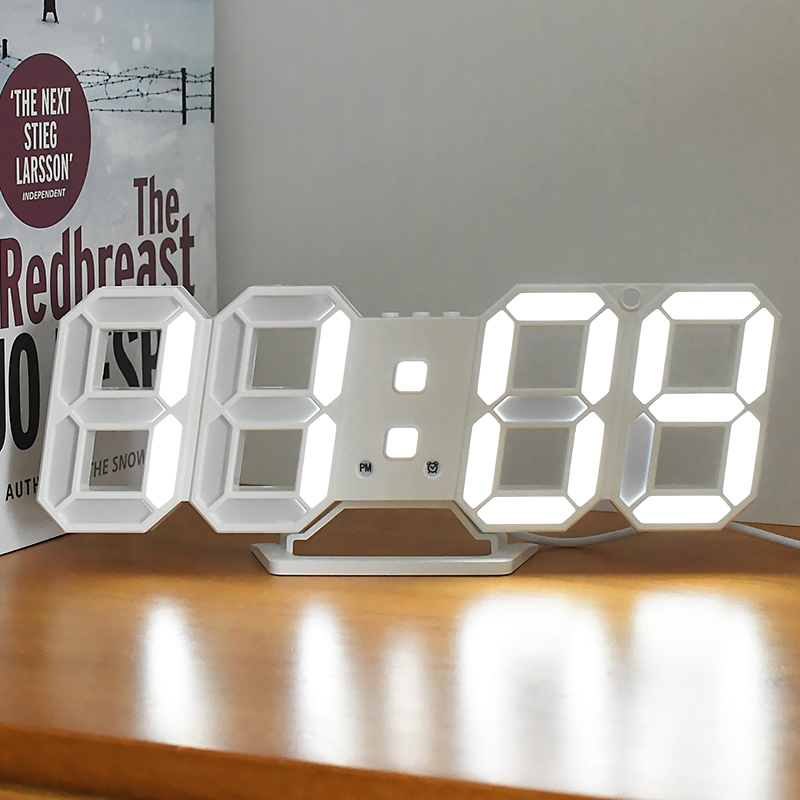 TXL闹钟 客厅夜光数字时钟 LED创意电子钟卧室静音闹表简约钟表