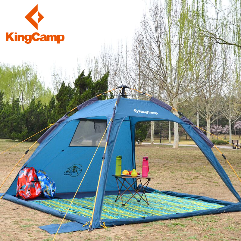 kingcamp帐篷户外3-4人露营装备野营双人帐篷速开全自动帐篷