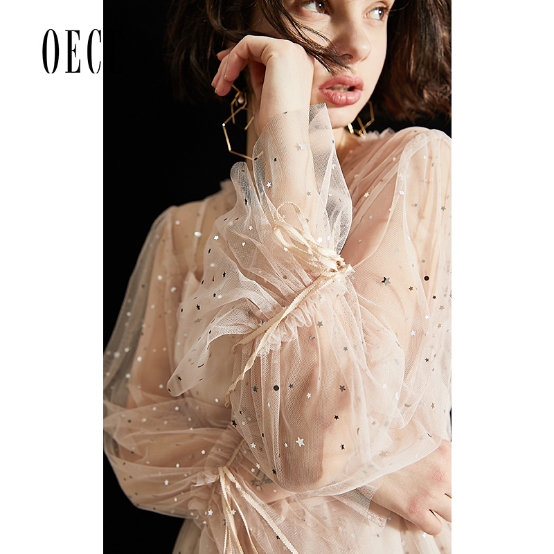 Oece2019夏装新款女装很仙的法国小众连衣裙女春秋超仙流行裙子夏
