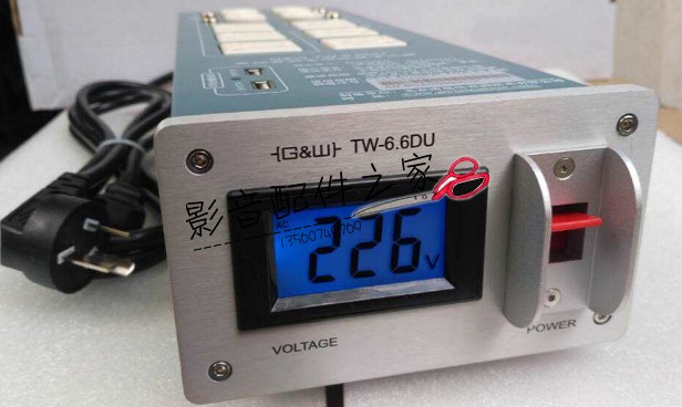 清华吴刚G&W清逸伦TW-6.6DU电源滤波器净化器10位插座+2位USB插座