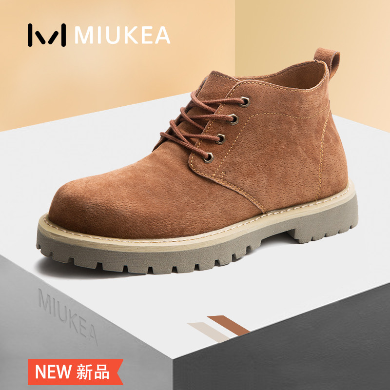 MIUKEA#男士马丁靴低帮男中帮英伦风硬汉潮流百搭复古马登工装靴