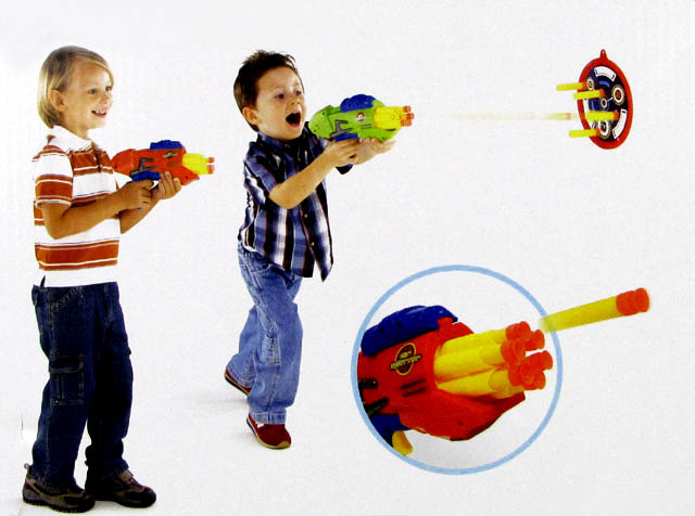 男孩礼物 walmart沃尔玛超市 儿童安全玩具 六连发软弹枪 2支装