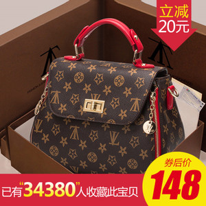 女士小包包2017新款斜挎包单肩真皮女包戴妃手提包复古百搭牛皮包单肩包女