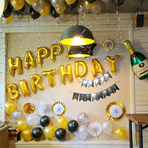 【生日气球生日派对创意背景墙图片】生日气球生日墙