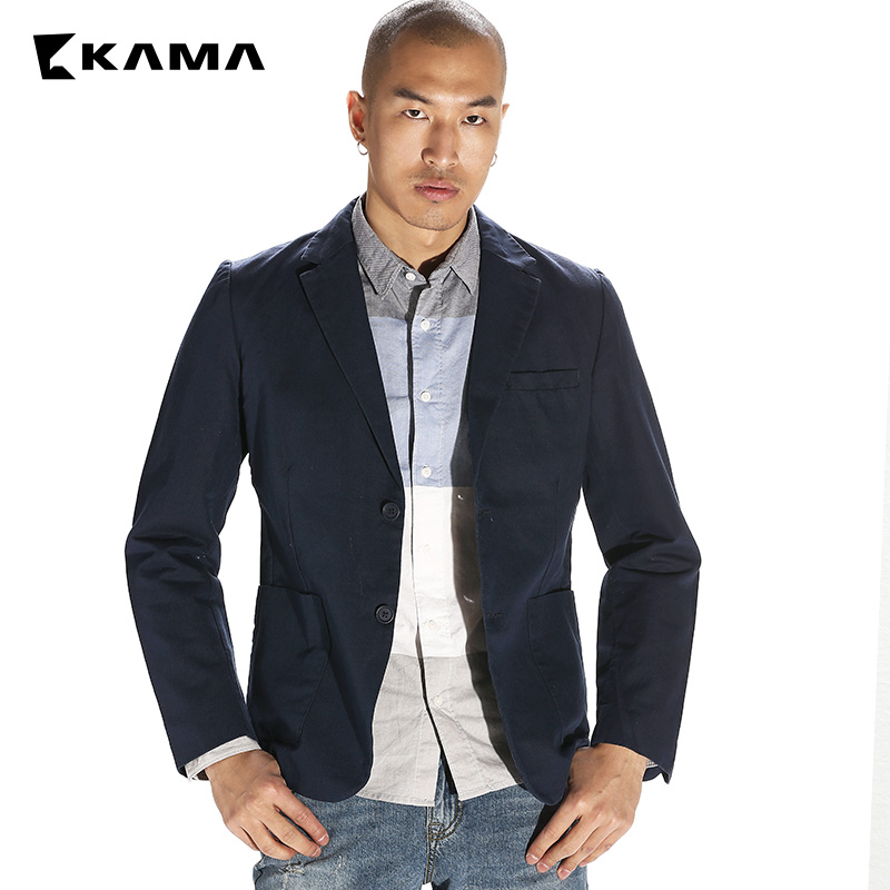 KAMA男士装夏季小西服装青少年修身外套休闲上衣潮 2217703