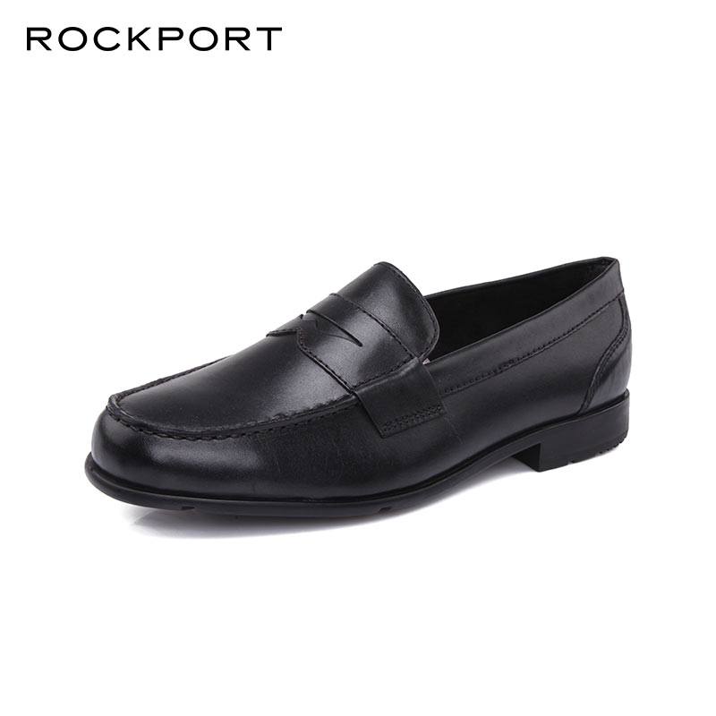 Rockport/乐步英伦男鞋休闲皮鞋一脚蹬男鞋低帮鞋M76443