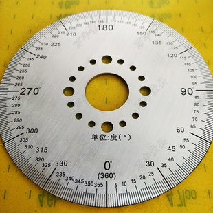 刻度盘,分度盘,圆盘逆时针反向刻度盘 订做,100x20*2.