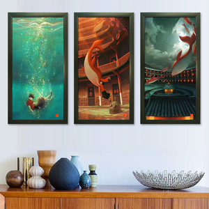 海报装饰画客厅 span class=h>现代 /span>简约壁画墙画玄关柱子 span