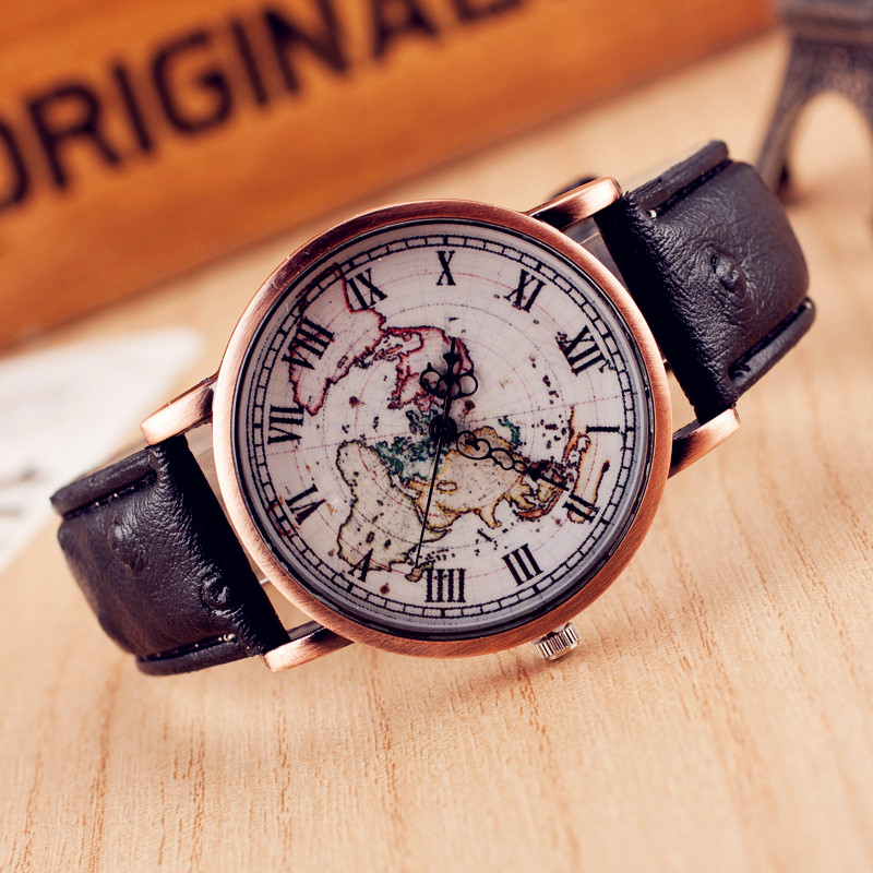 韩版时尚潮流金典复古皮带手表 手表 男商务手表女士休闲学生手表
