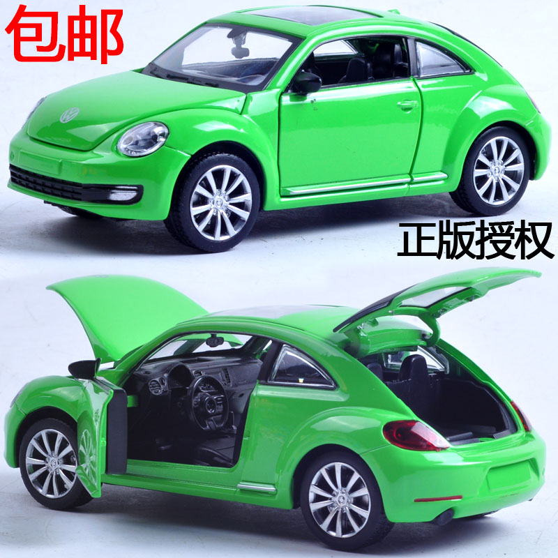 大众经典甲壳虫合金声光回力车模型 1:28儿童玩具小汽车