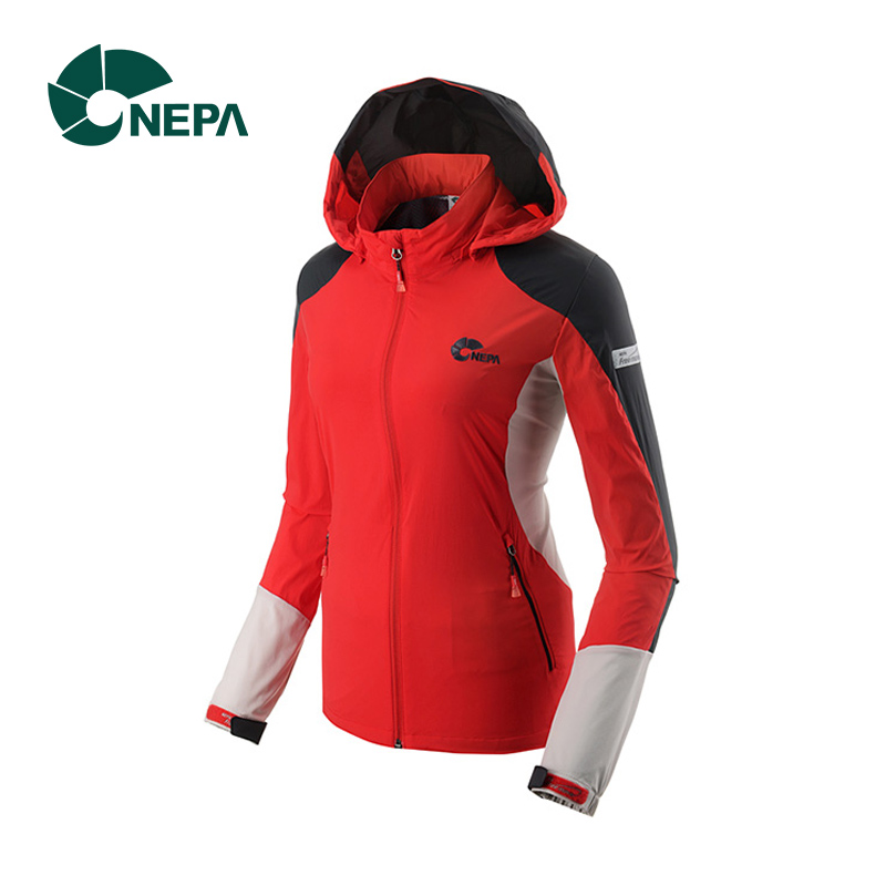 NEPA耐葩 女士夹克透气轻薄防风防晒皮肤风衣7C40600