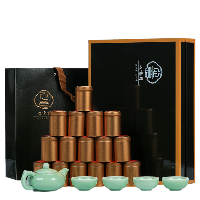 安溪铁观音小茶罐礼盒礼品茶2019年新春茶浓香型礼盒装买茶叶带茶