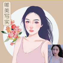 唯美写实手绘定制照片头像漫画卡通形象设计真人物q版转手绘插画