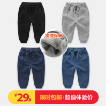 男童加绒长裤子棉裤保暖秋冬装童装1岁小童3儿童加厚宝宝婴儿女童