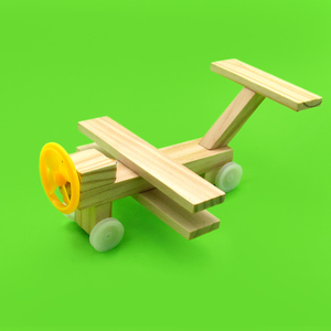 diy科技小制作木质小飞机儿童手工制作材料包拼装玩具益智模型