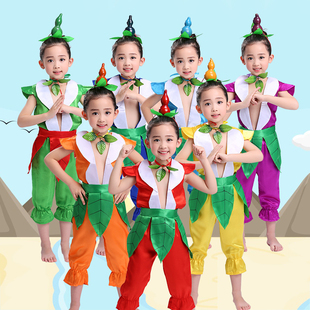 葫芦娃演出服 成人幼儿卡通衣服环保服装六一儿童节表演服
