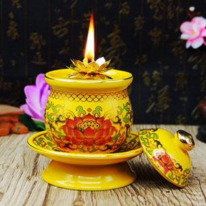 佛教用品 供佛莲花 span class=h>油灯/span>佛灯供灯长明灯 span