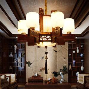 中式吊灯实木客厅卧室灯图片