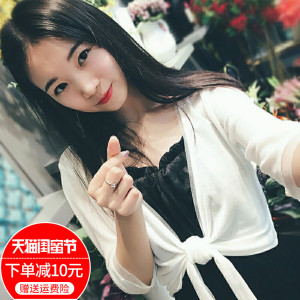 2018新款针织衫女开衫夏季短款外套小披肩薄款外搭防晒上衣空调衫开衫外套