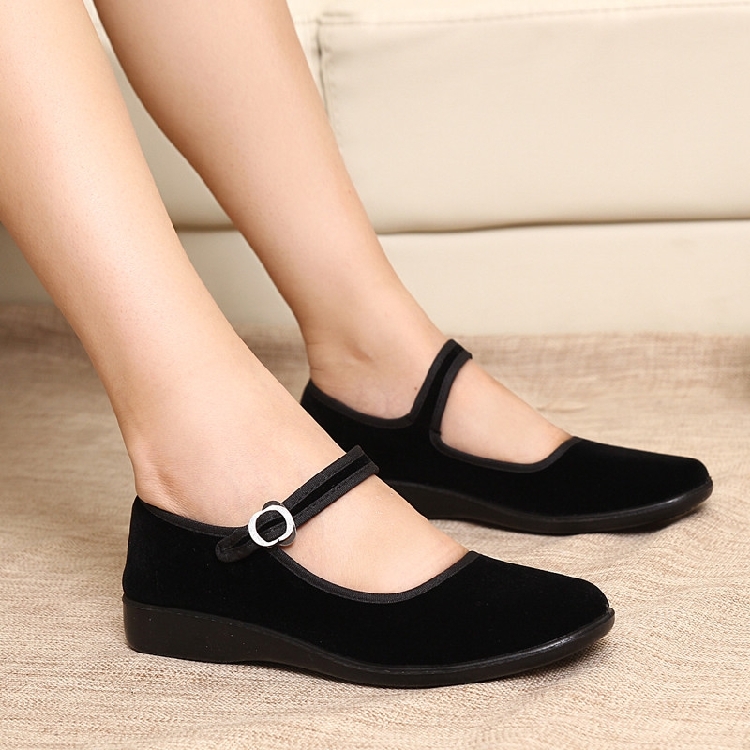 17新款老北京布鞋女平跟妈妈鞋中老年酒店工