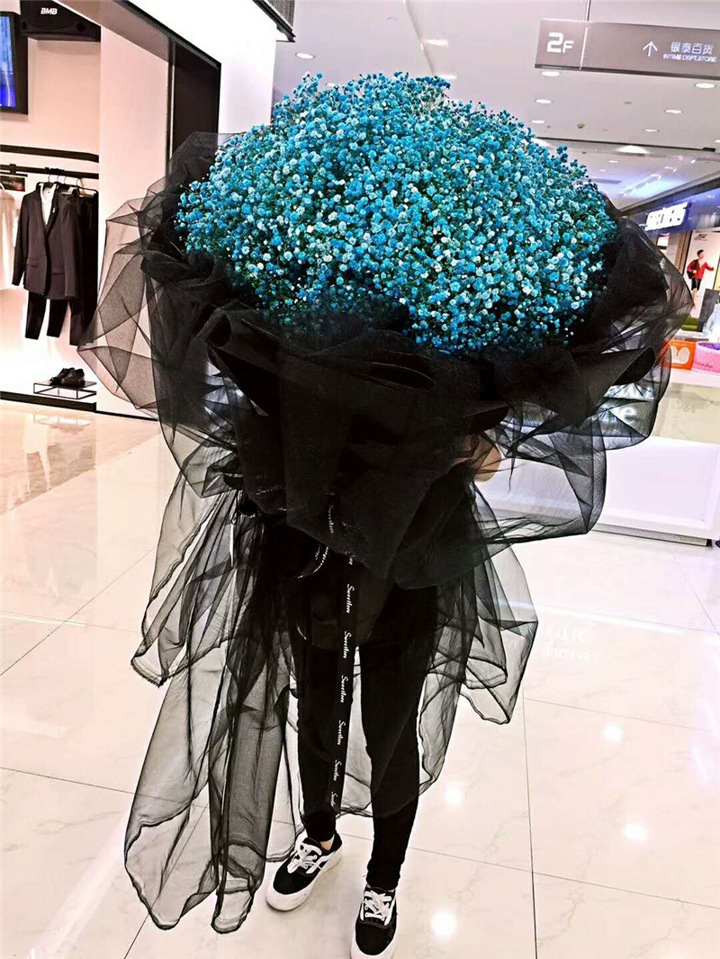 重庆市奉节县铜梁县同城鲜花七夕情人节生日送花超大满天星花束