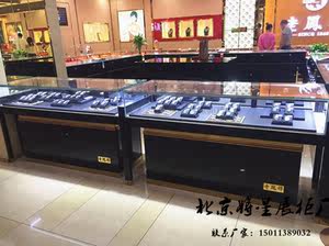 老凤祥黄金珠宝首饰玉器展示柜商场饰品展柜透明玻璃柜台厂家定做